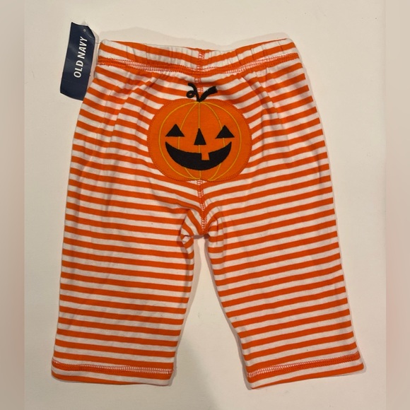 Old Navy Infant Orange Stripe Halloween Pumpkin Pants, Size 3-6 Months - Picture 1 of 2